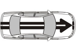 Полосы со стрелкой на авто (ширина 45 см)